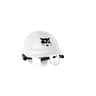Bobcat Safety Helmet White with Visor